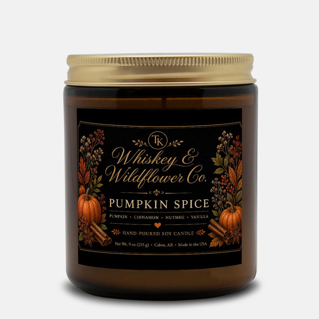 Pumpkin Spice Candle Amber Jar 9oz