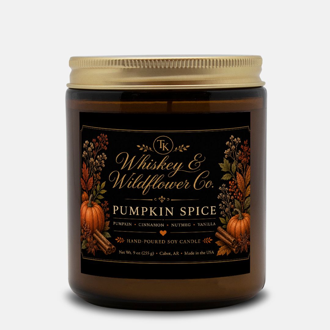 Pumpkin Spice Candle Amber Jar 9oz
