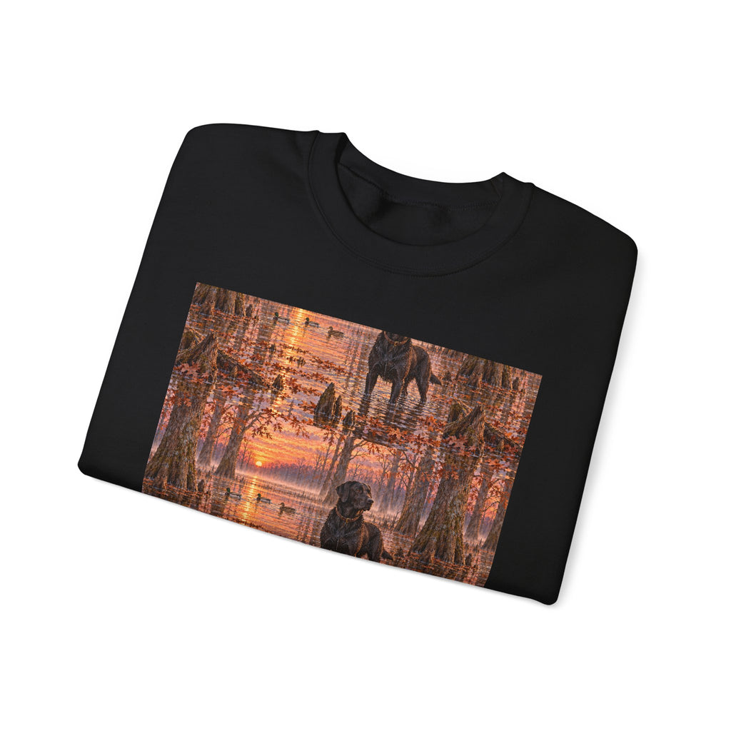 Kaleidoscope Cityscape Sweatshirt — Vintage Sunset Graphic Crewneck