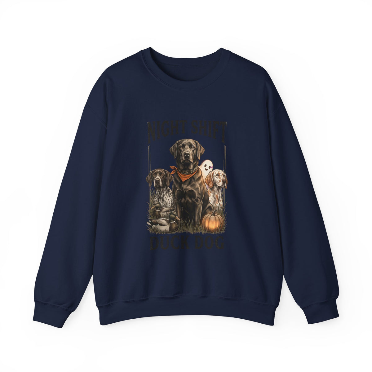 Night Shift Duck Dog Sweatshirt | Spooky Hunting, Halloween Retriever