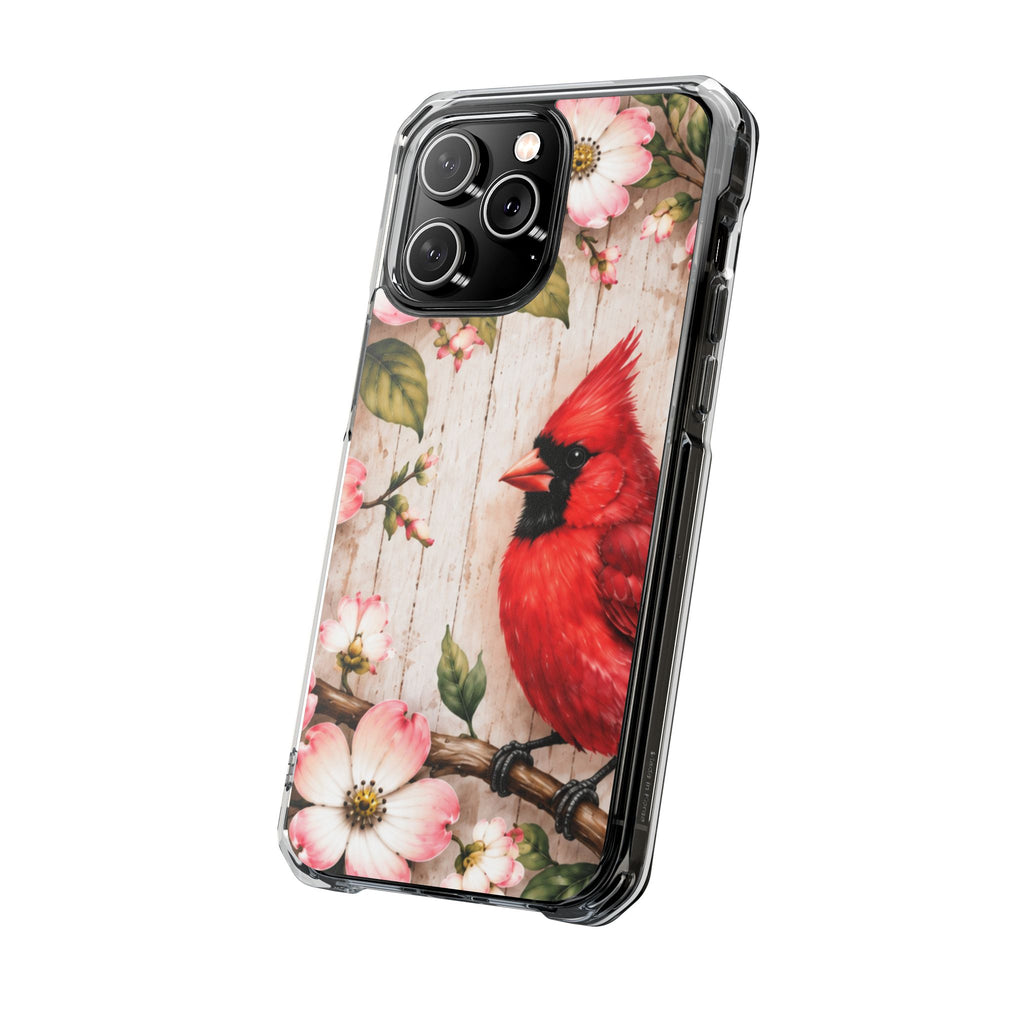 Clear Magnetic Phone Case Cardinal Scene