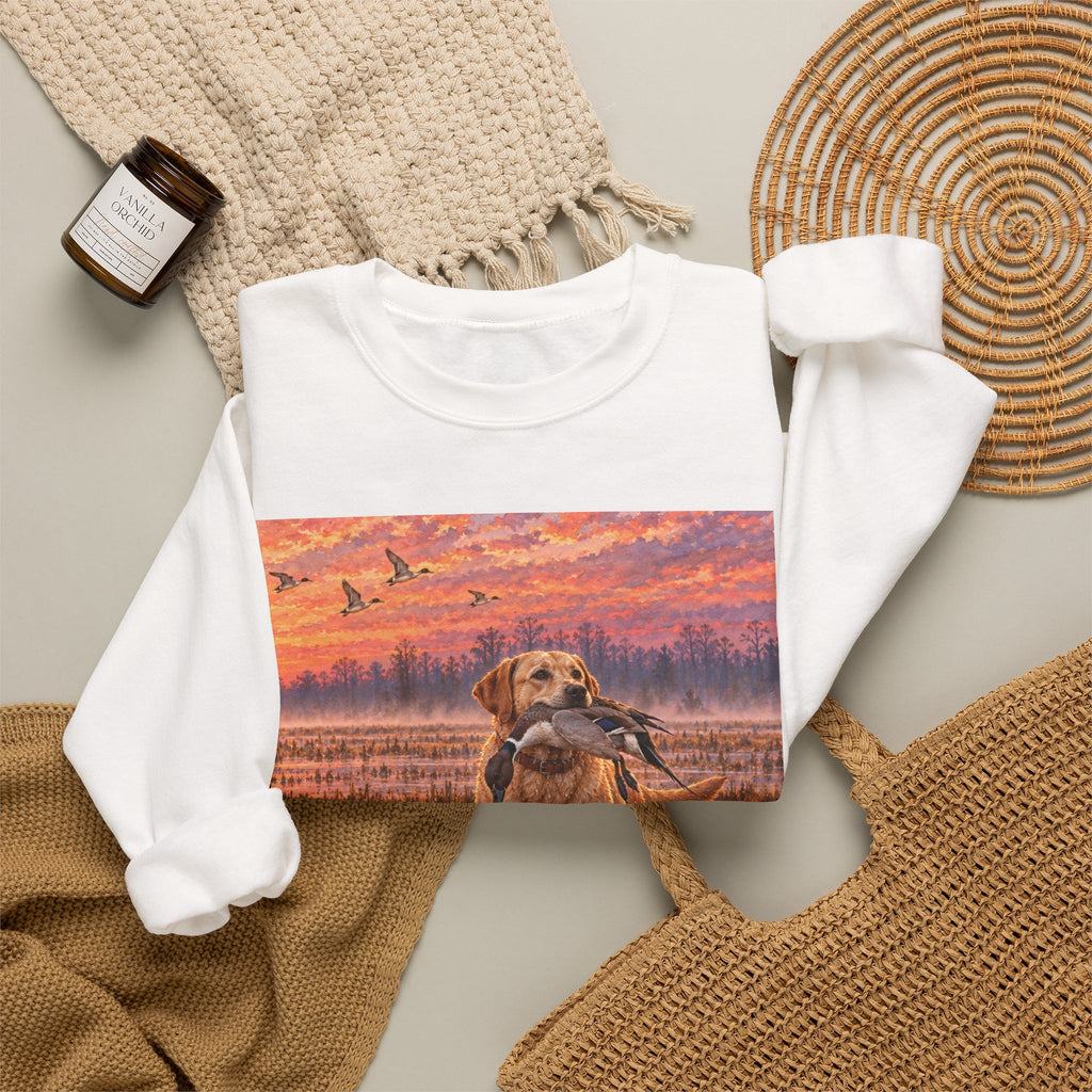 Golden Retriever Sunset Crewneck Sweatshirt