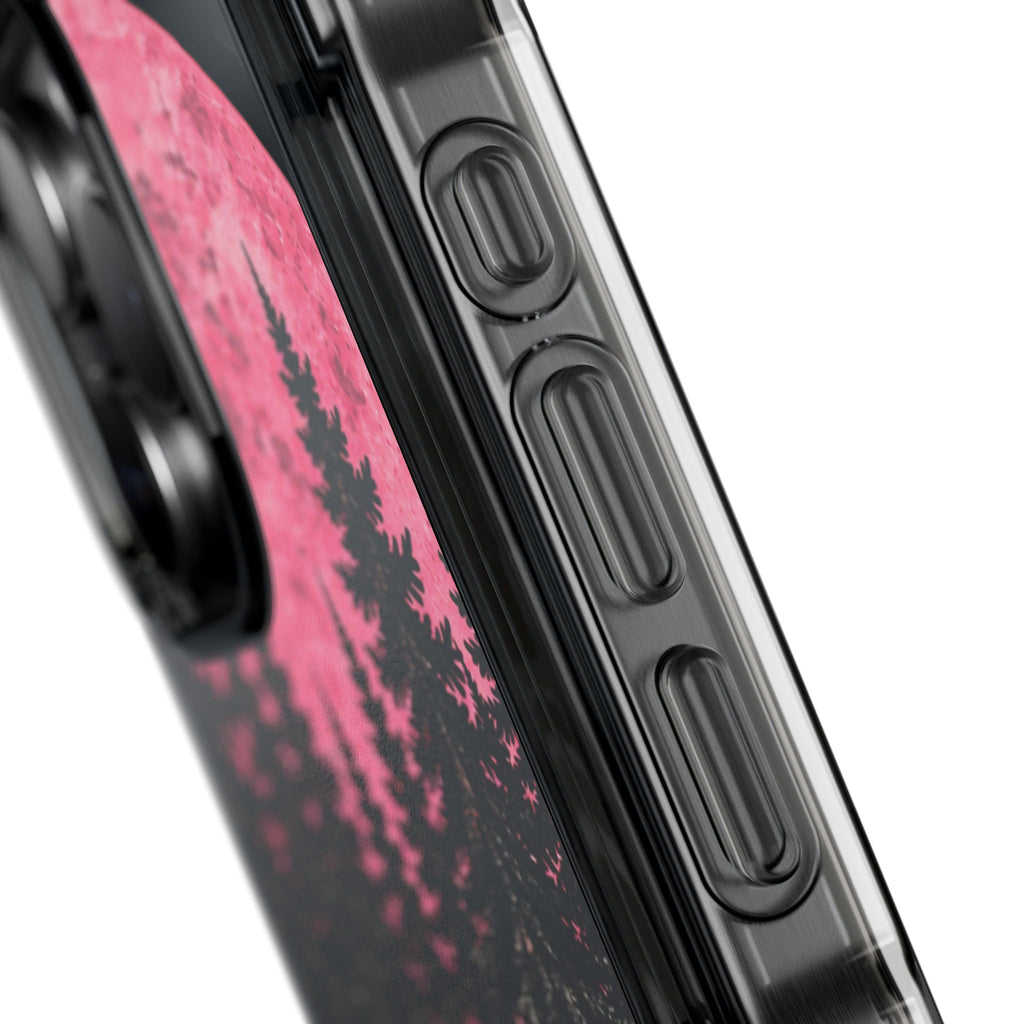 2026 Pink Moon Forest Phone Case — Clear Magnetic Protective Cover
