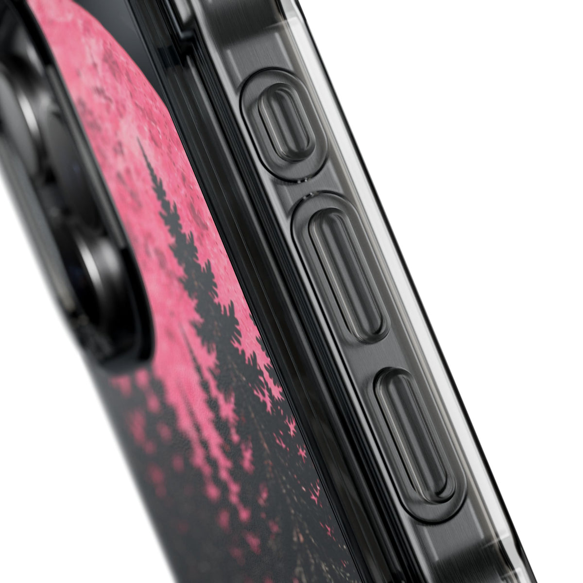 2026 Pink Moon Forest Phone Case — Clear Magnetic Protective Cover