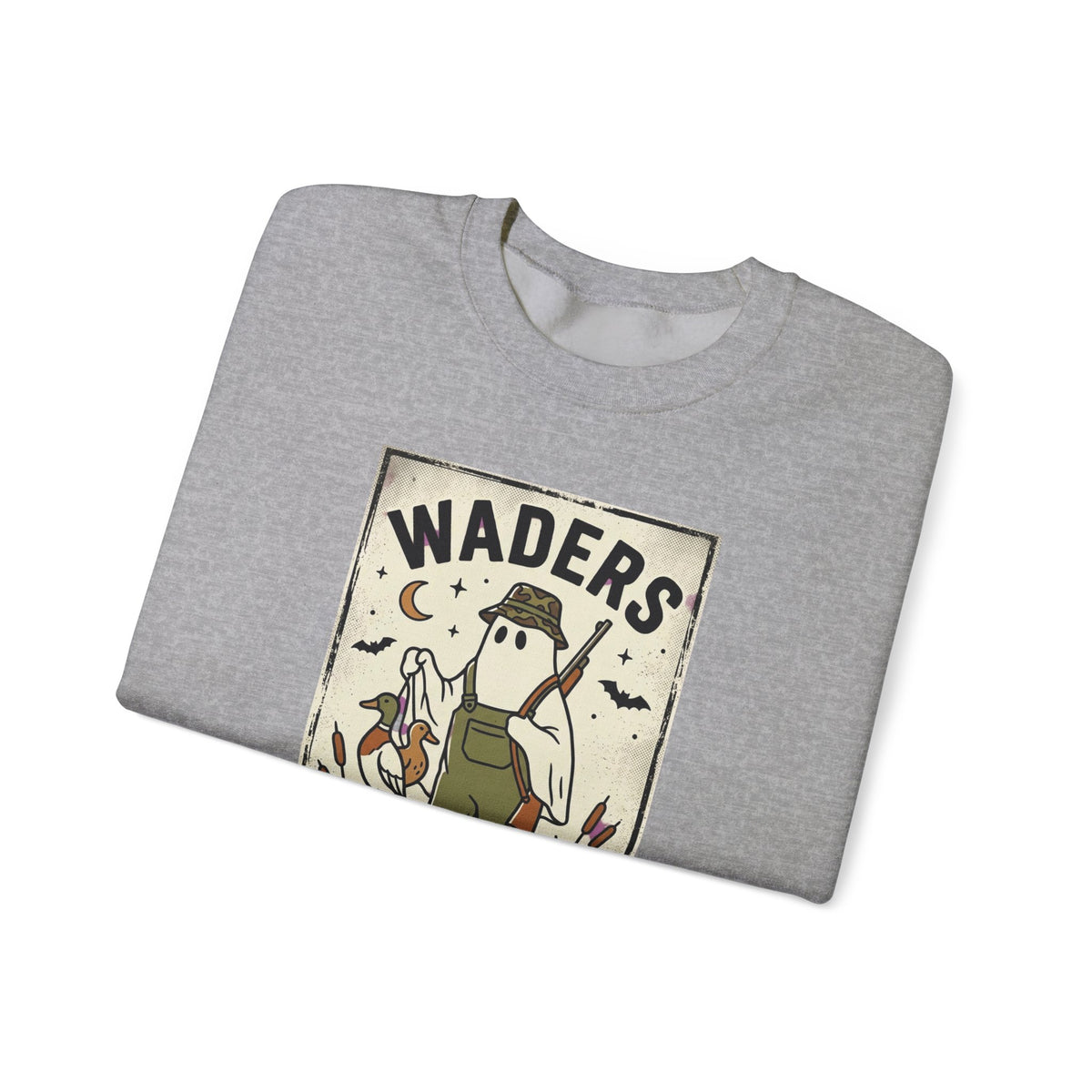 Waders Midnight Duck Hunt Sweatshirt | Spooky Hunting, Retro Outdoors
