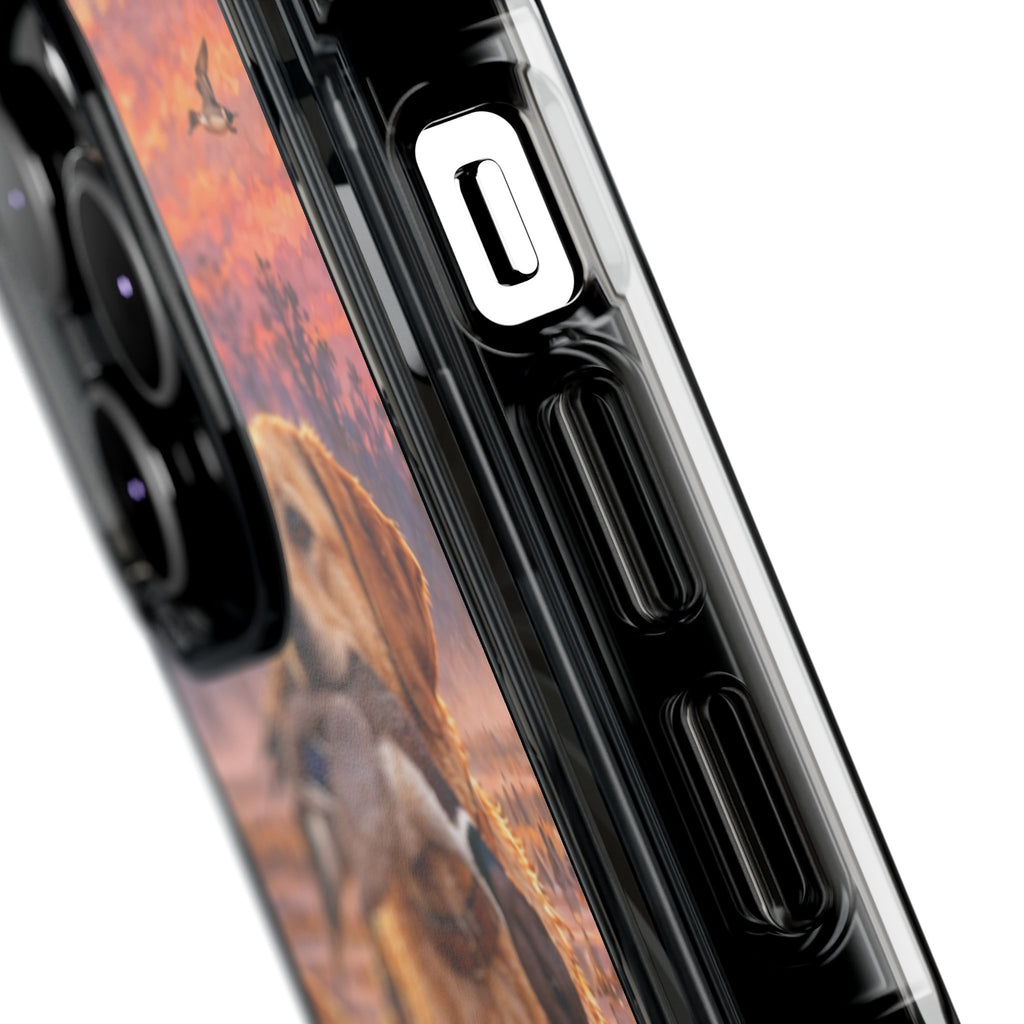 Clear Magnetic Phone Case — Lab with Duck swamp