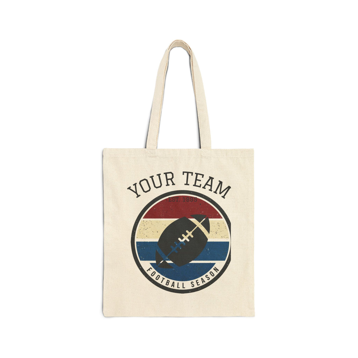 Retro Football Season Tote | Canvas Stadium Bag