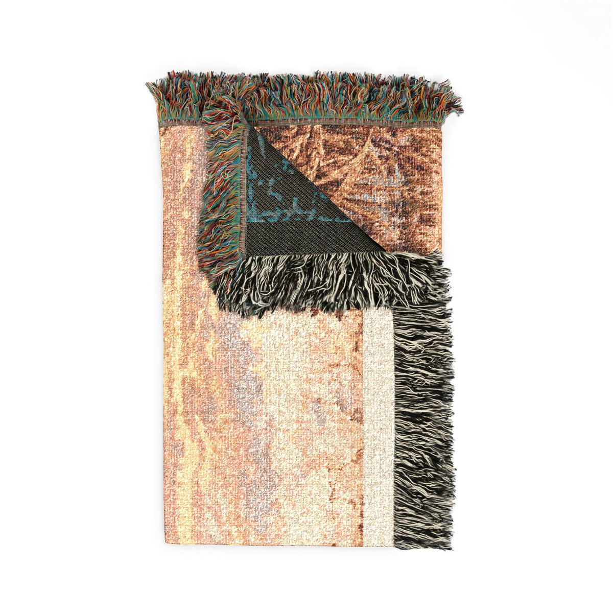 Sunset Marsh Woven Blanket — Rustic Lakeside Tapestry Throw