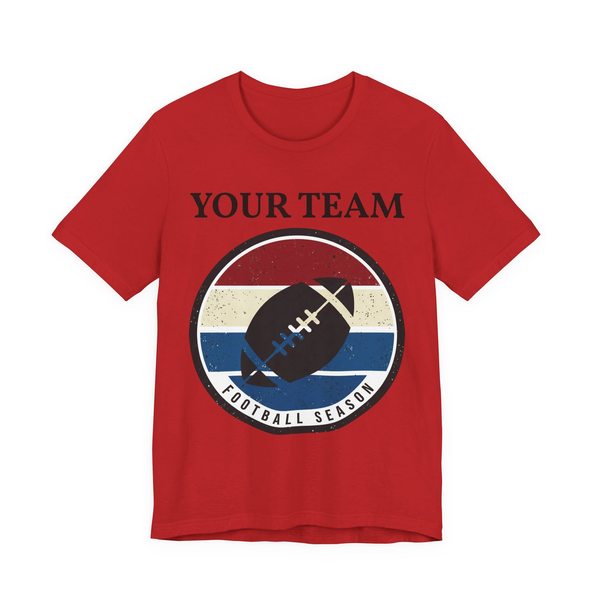 Retro Football Season Tee | Vintage Stripes Grunge Football Shirt