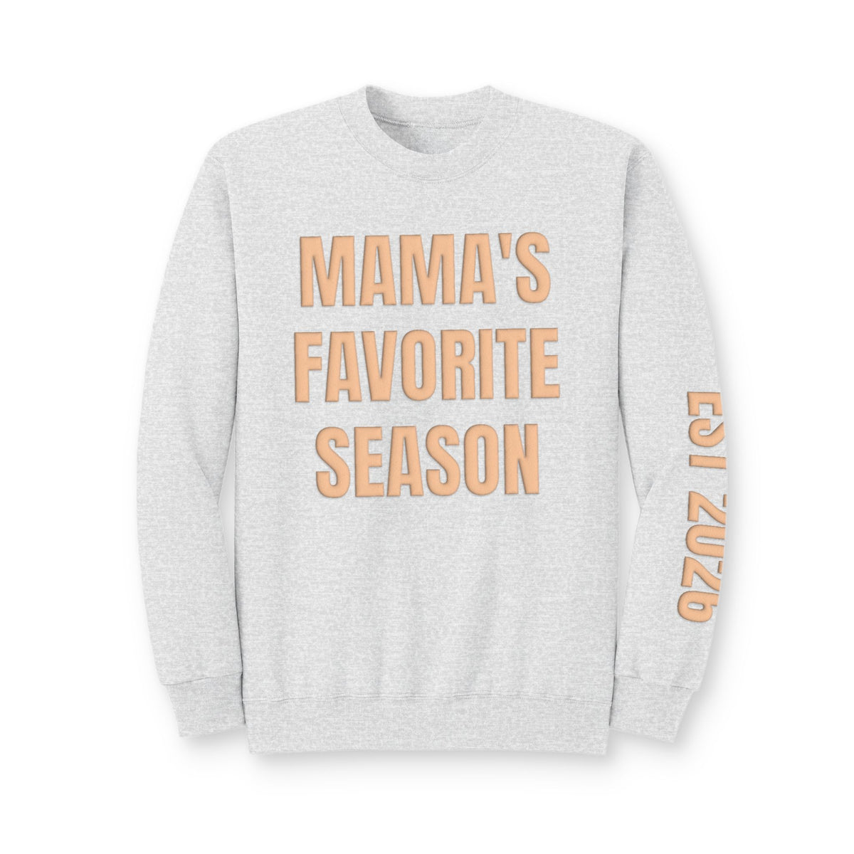 Personalized Hunting Mama Sweatshirt, Mama's Favorite Season, Hunter Orange Puff Sweatshirt, Custom Hunting Mom Gift