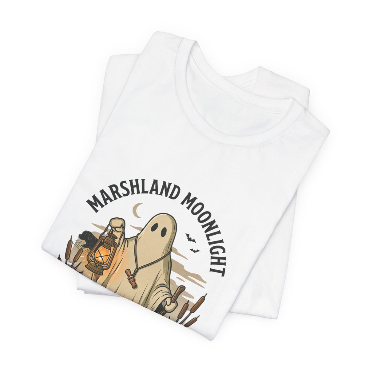 Marshland Moonlight Ghost Hunting Tee | Spooky Hunting, Outdoor Halloween