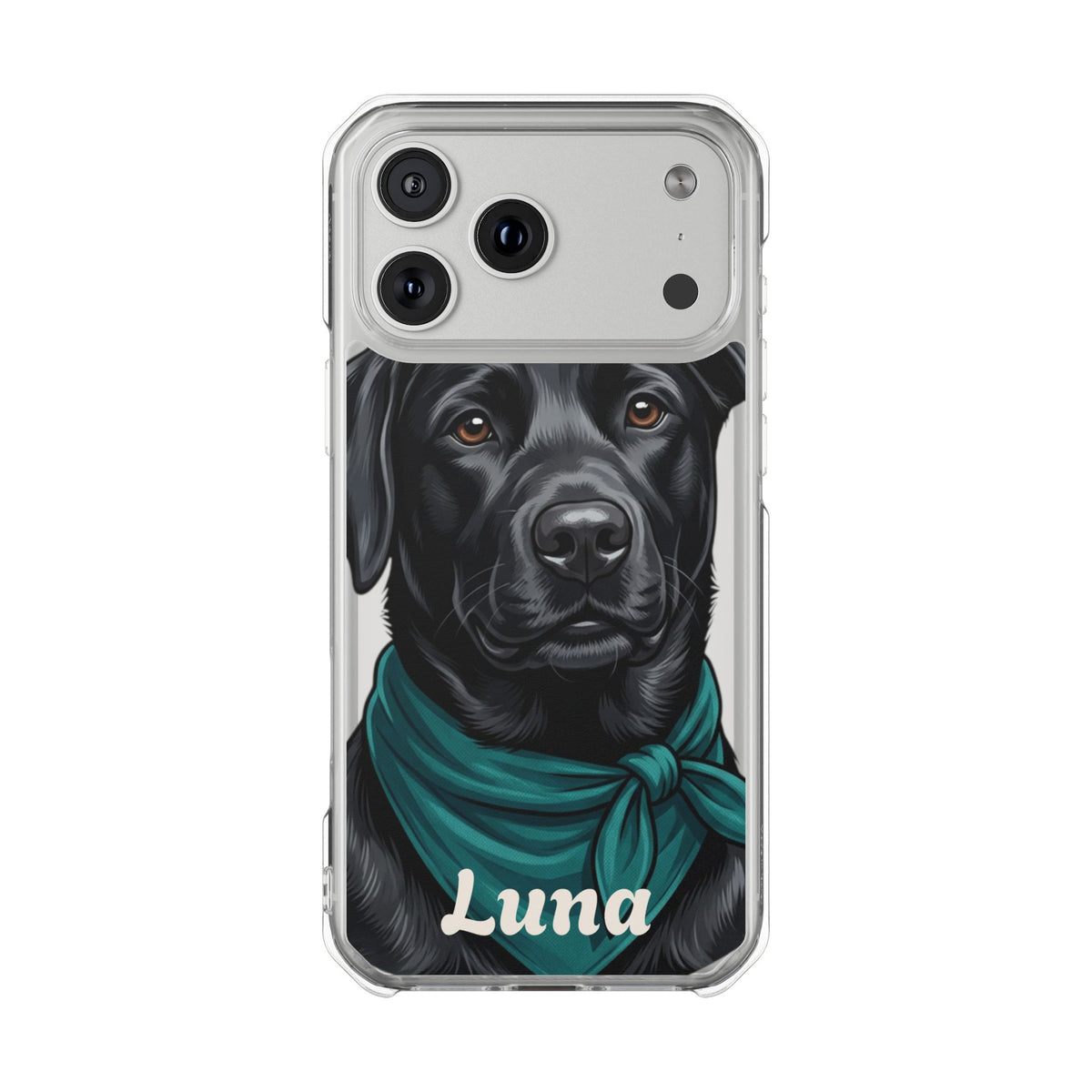 Clear Magnetic Phone Case — Lab / Your Pet Personalized