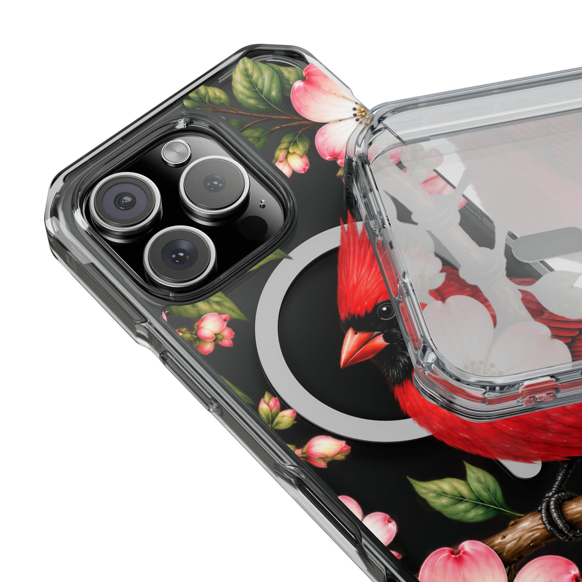 Clear Magnetic Phone Case — Cardinal Scene