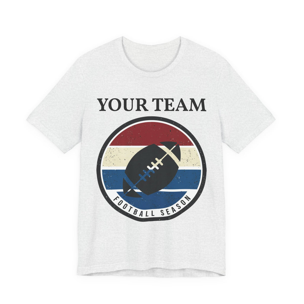 Retro Football Season Tee | Vintage Stripes Grunge Football Shirt