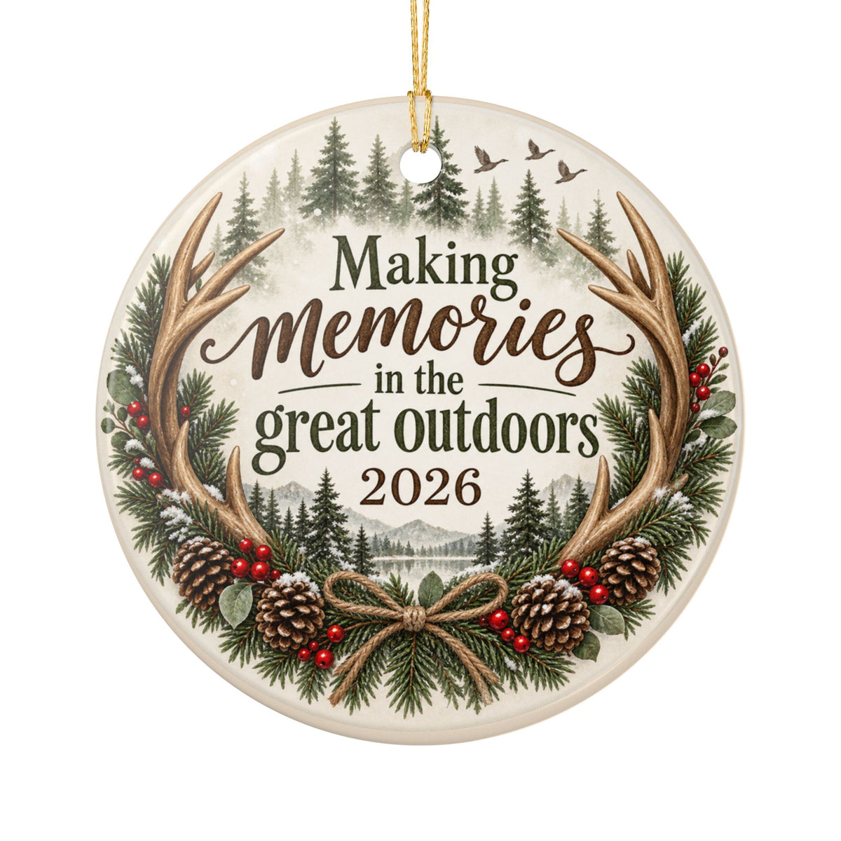 Personalized Christmas Ornament, Custom Name Family Keepsake, Holiday Wreath Ornament, Christmas Gift for Family, Friends or Memorial