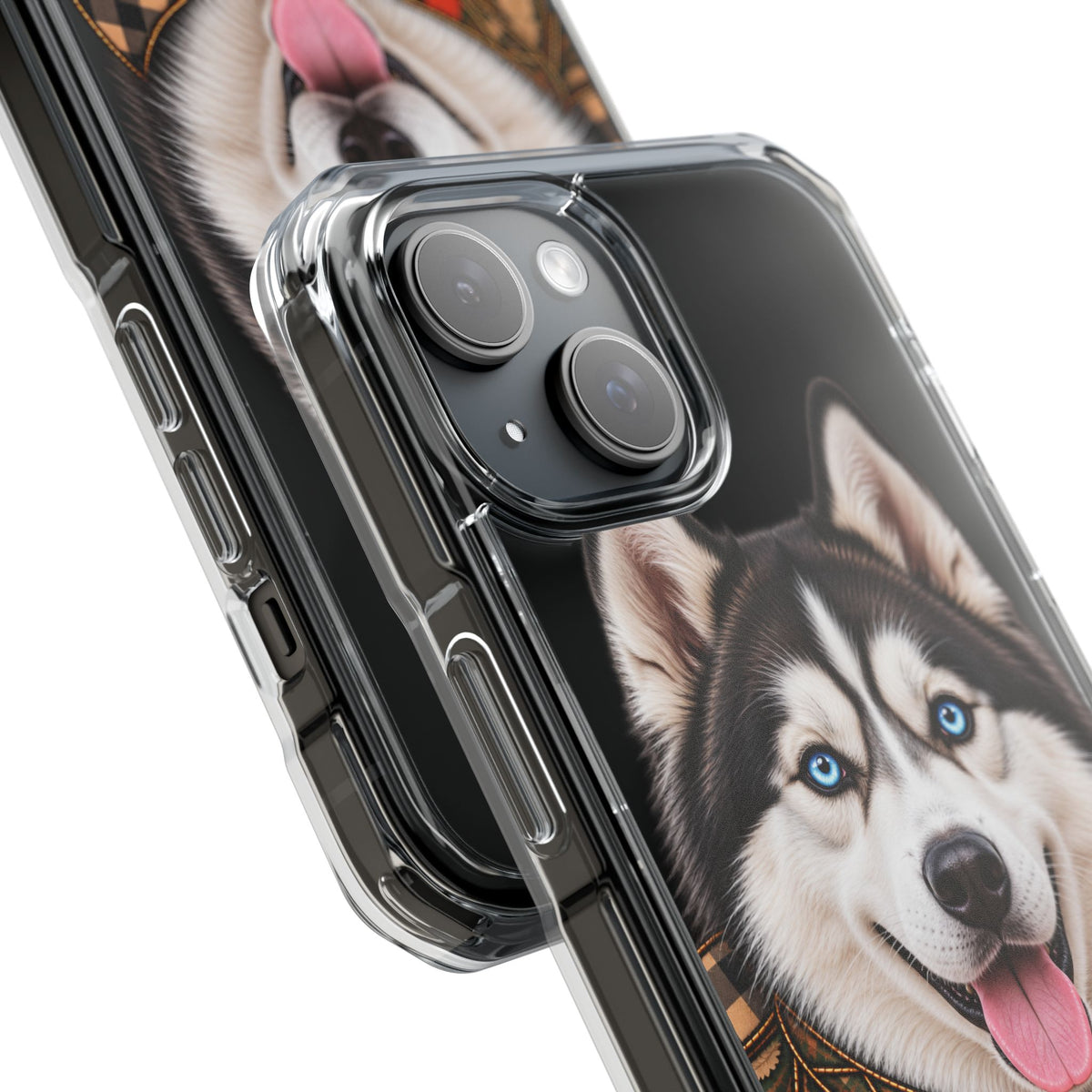 Clear Magnetic Phone Case — Huskey Dog Personalized