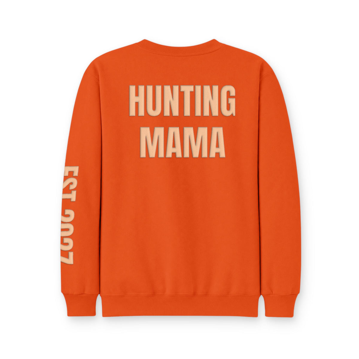 Personalized Hunting Mama Sweatshirt, Wild Kids Make a Happier World Shirt, Hunter Orange Puff Sweatshirt, Custom Mom Hunting Gift