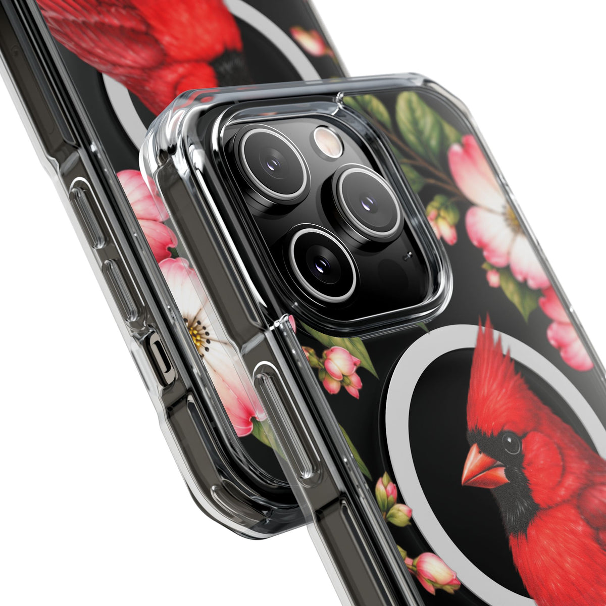 Clear Magnetic Phone Case — Cardinal Scene