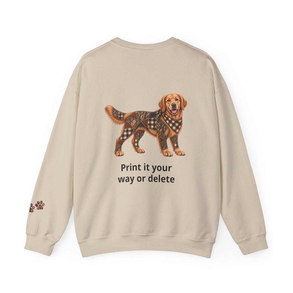 Faux Patchwork Golden Retriever Shirt, Full Body Golden Retriever Hunting Long Sleeve, Arkansas Hunter Gift