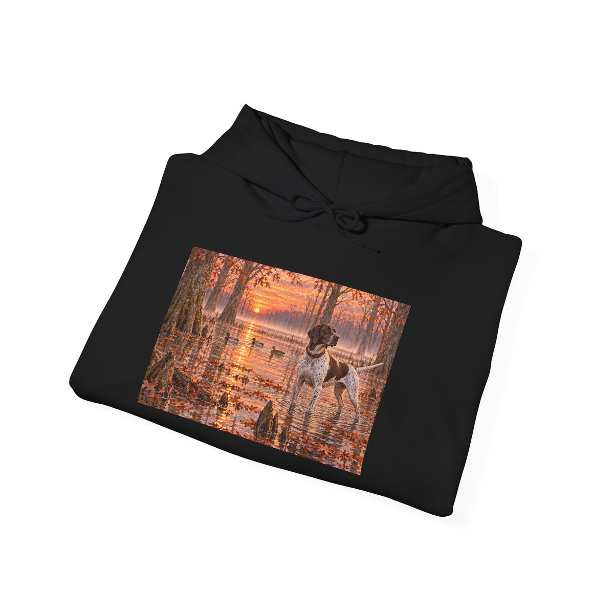 Autumn Retriever Hoodie — Dog Sunset Forest Hooded Sweatshirt