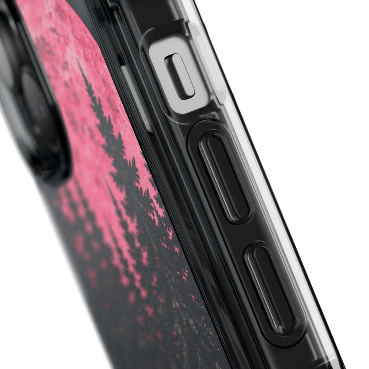 2026 Pink Moon Forest Phone Case — Clear Magnetic Protective Cover
