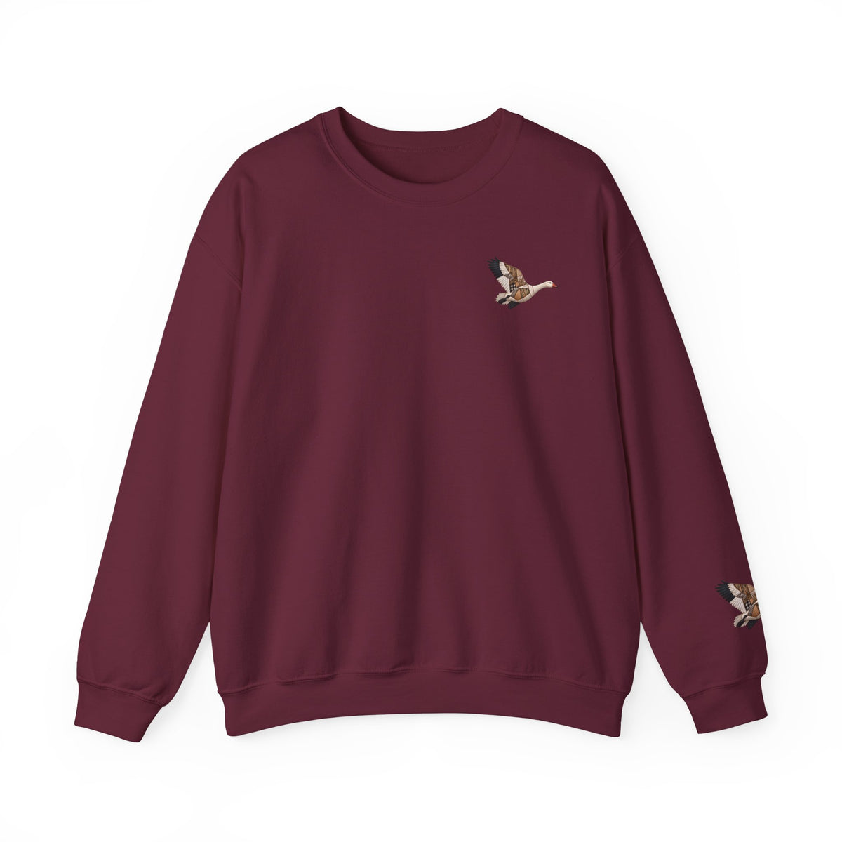 Faux Patchwork Snow Goose Shirt, Snow Geese Hunting Long Sleeve, Arkansas Waterfowl Hunter Gift