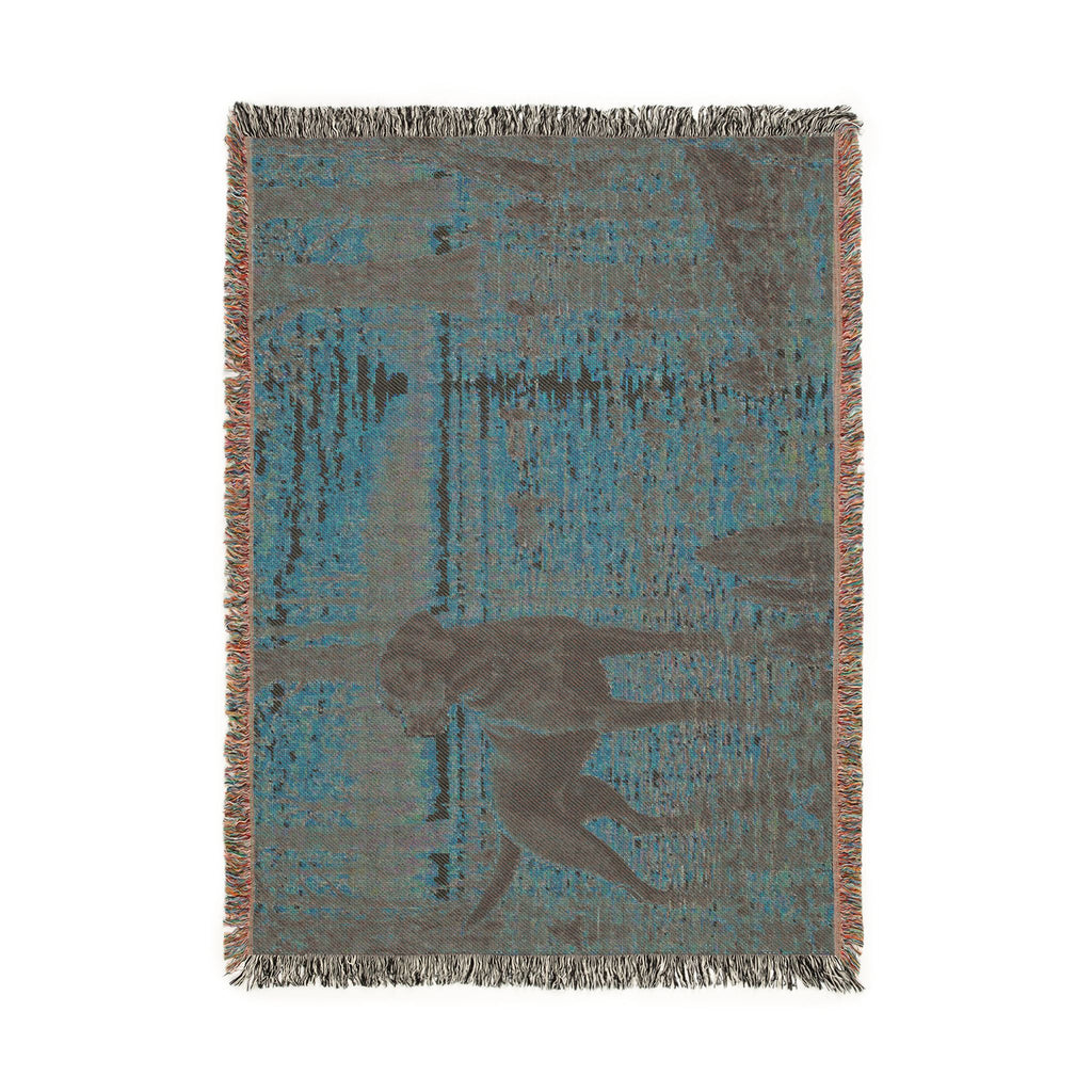 Sunset Marsh Woven Blanket — Chocolate Lab Lakeside Throw