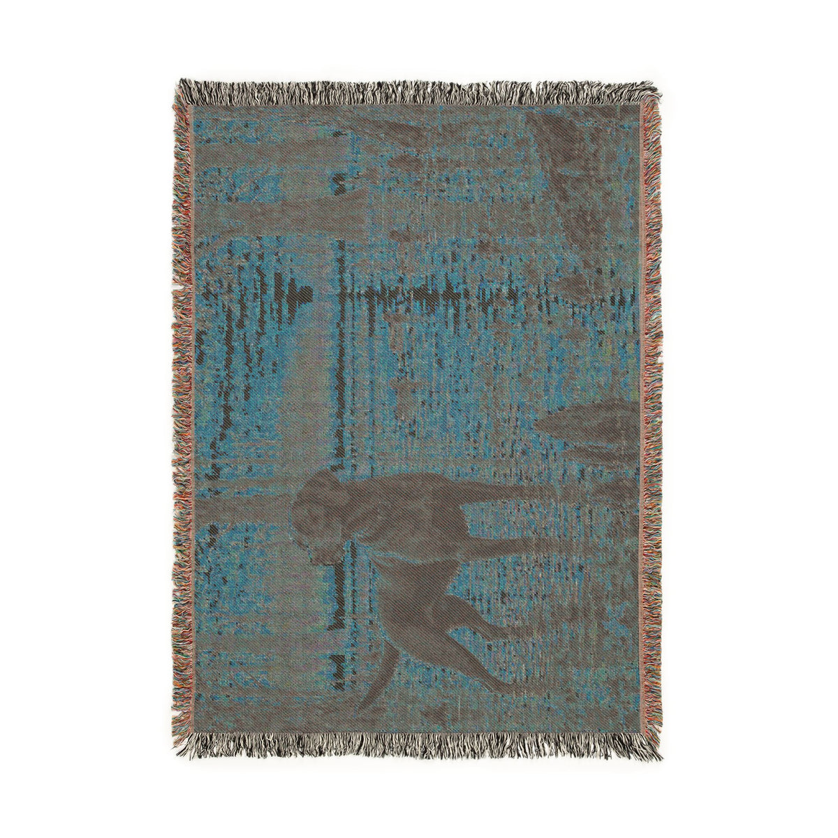 Sunset Marsh Woven Blanket — Chocolate Lab Lakeside Throw