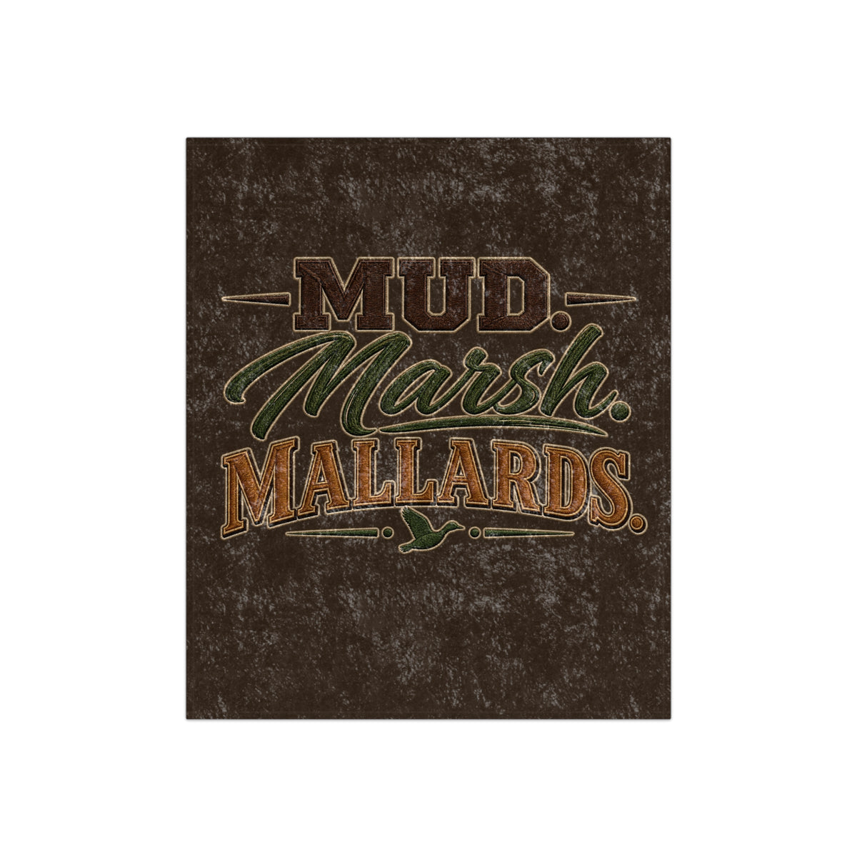 Mud Marsh Mallards crushed velvet duck hunting throw blanket