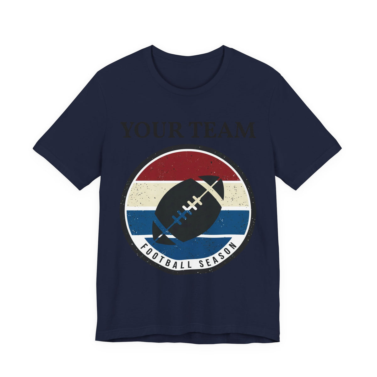 Retro Football Season Tee | Vintage Stripes Grunge Football Shirt