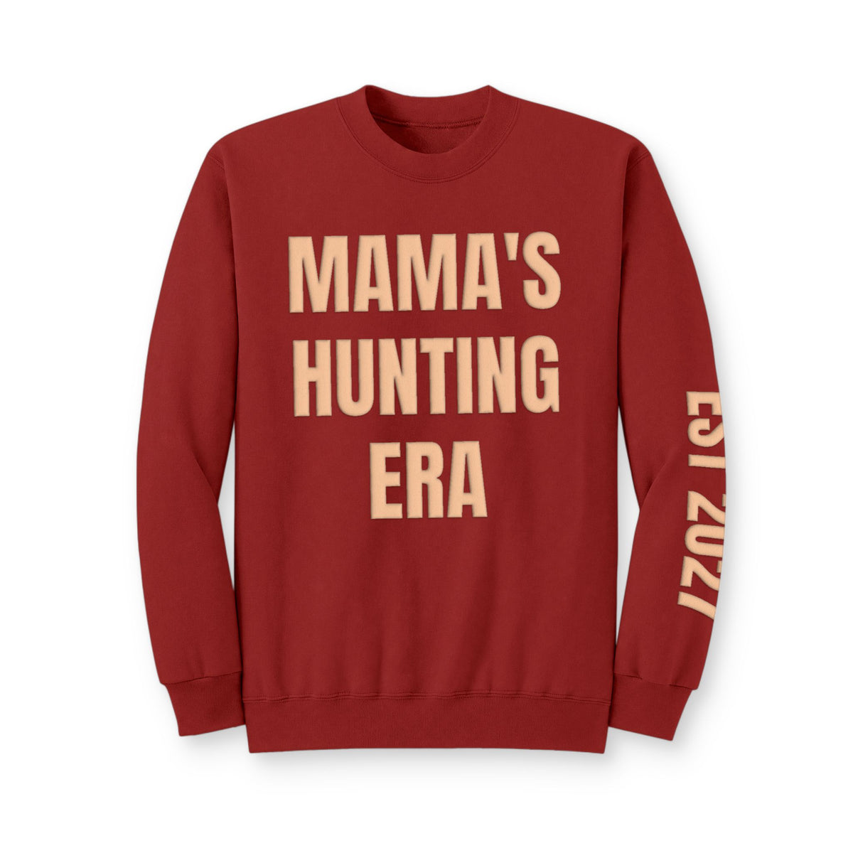 Personalized Hunting Mama Sweatshirt, Raising My Little Hunting Buddy Shirt, Hunter Orange Puff Sweatshirt, Custom Mom Hunting Gift
