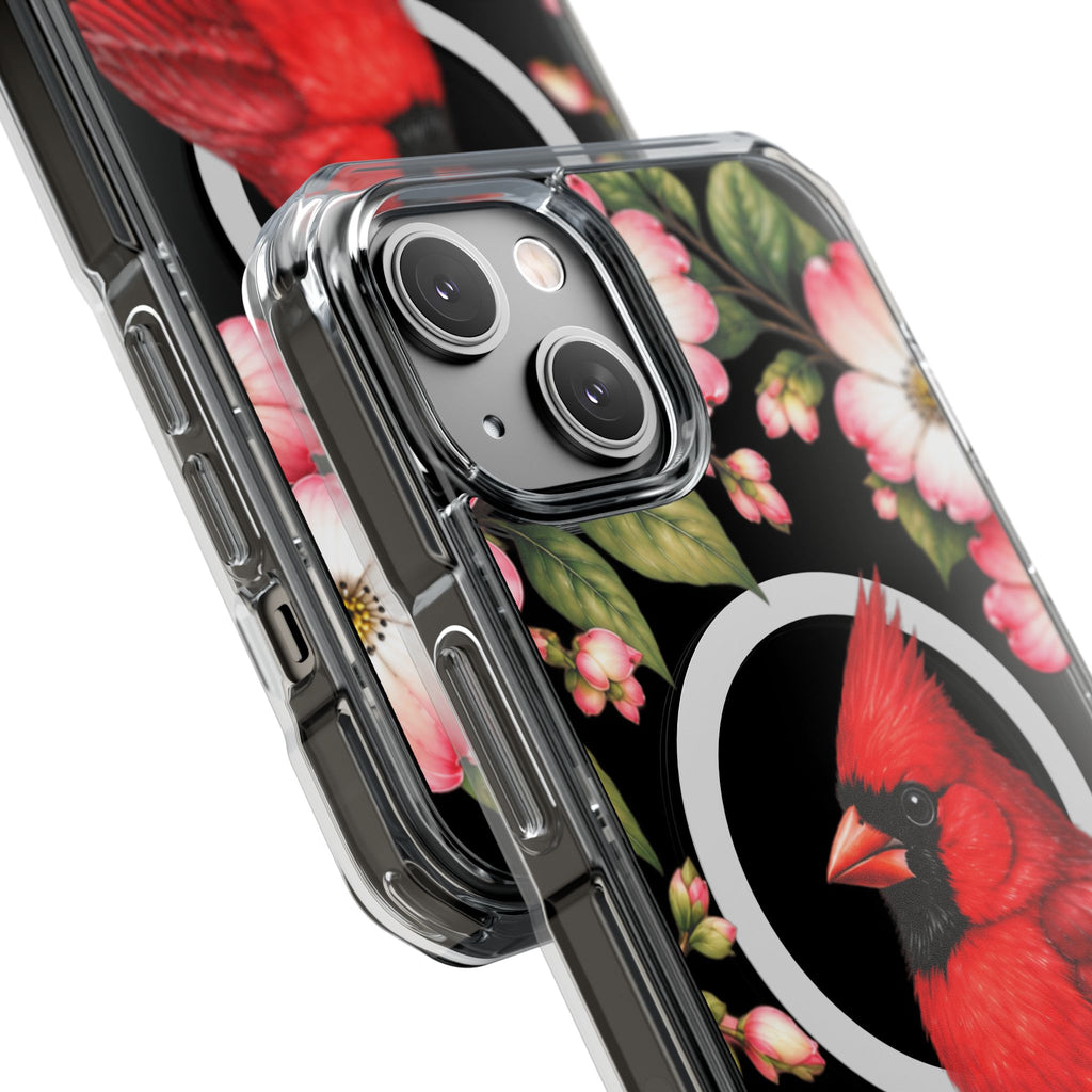 Clear Magnetic Phone Case — Cardinal Scene