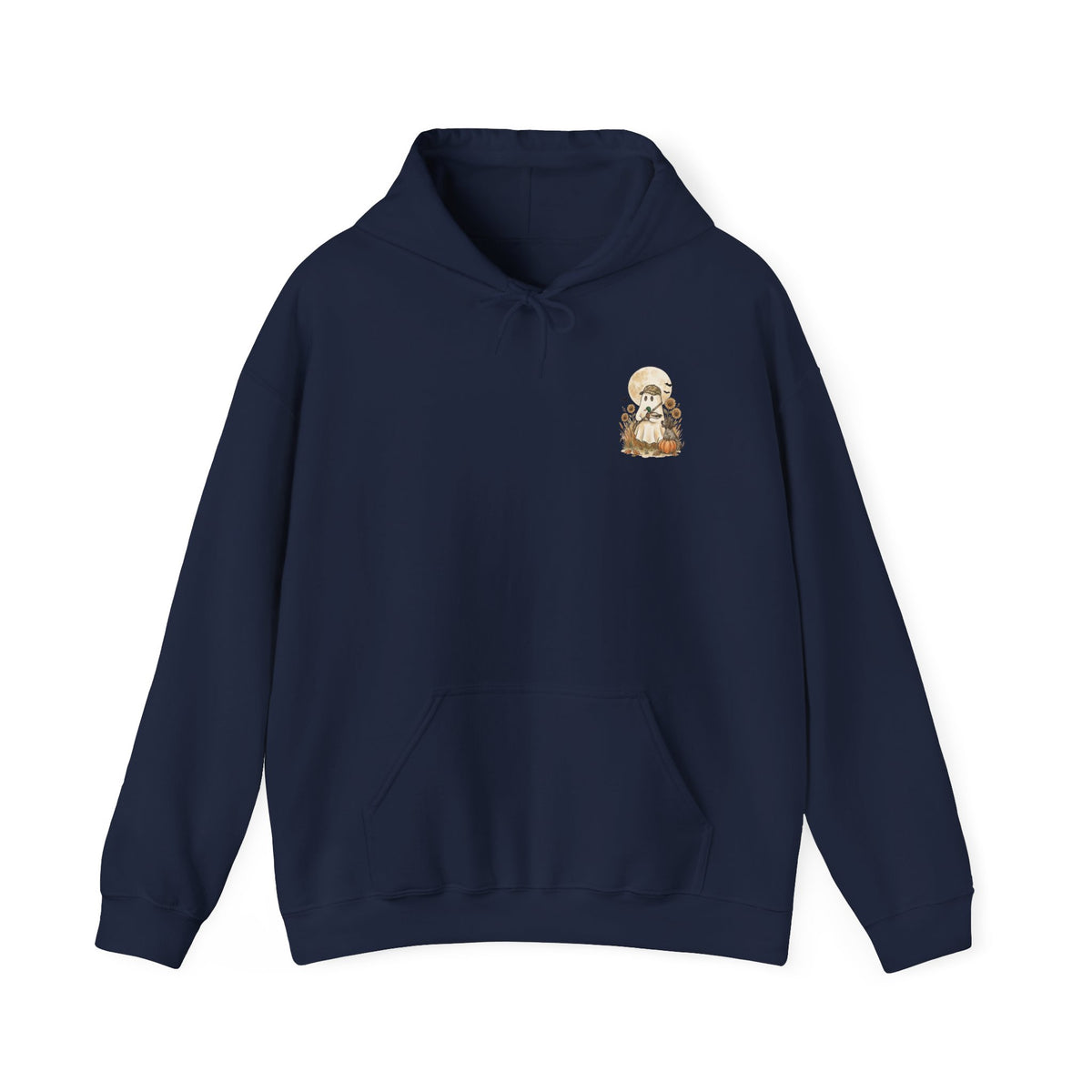 Spooky Hunter Skull & Pumpkins Hoodie | Halloween Cottagecore