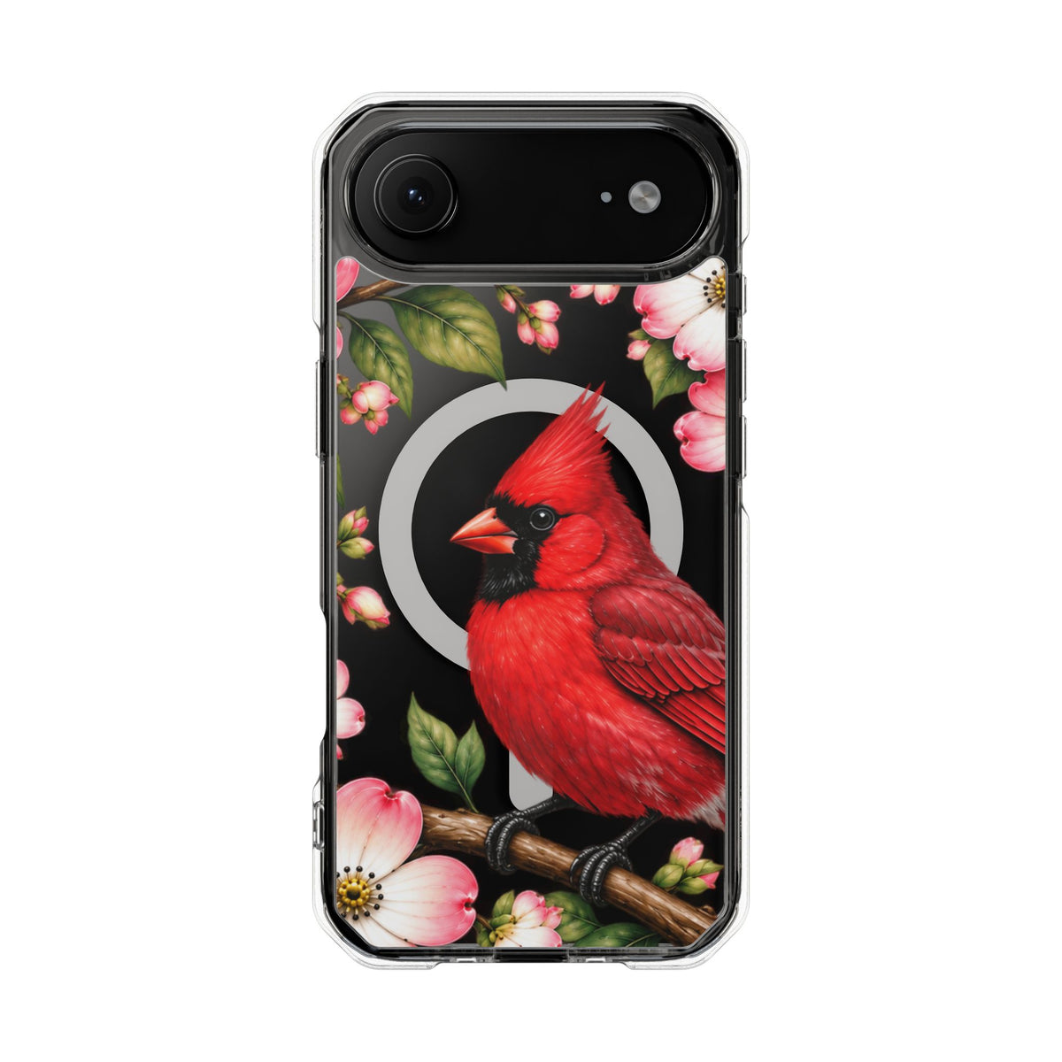 Clear Magnetic Phone Case — Cardinal Scene