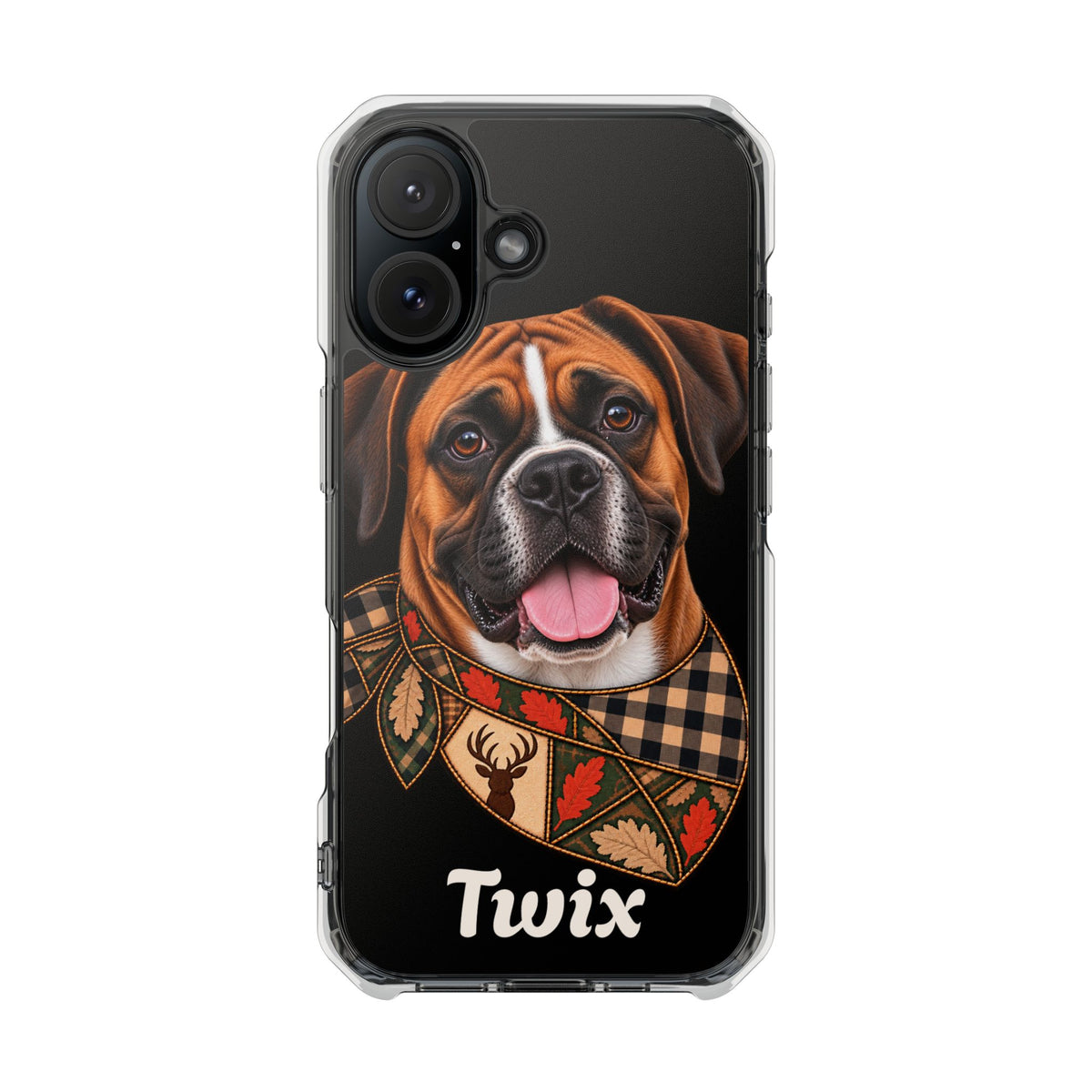 Clear Magnetic Phone Case — Boxer / Your Pet Personalized