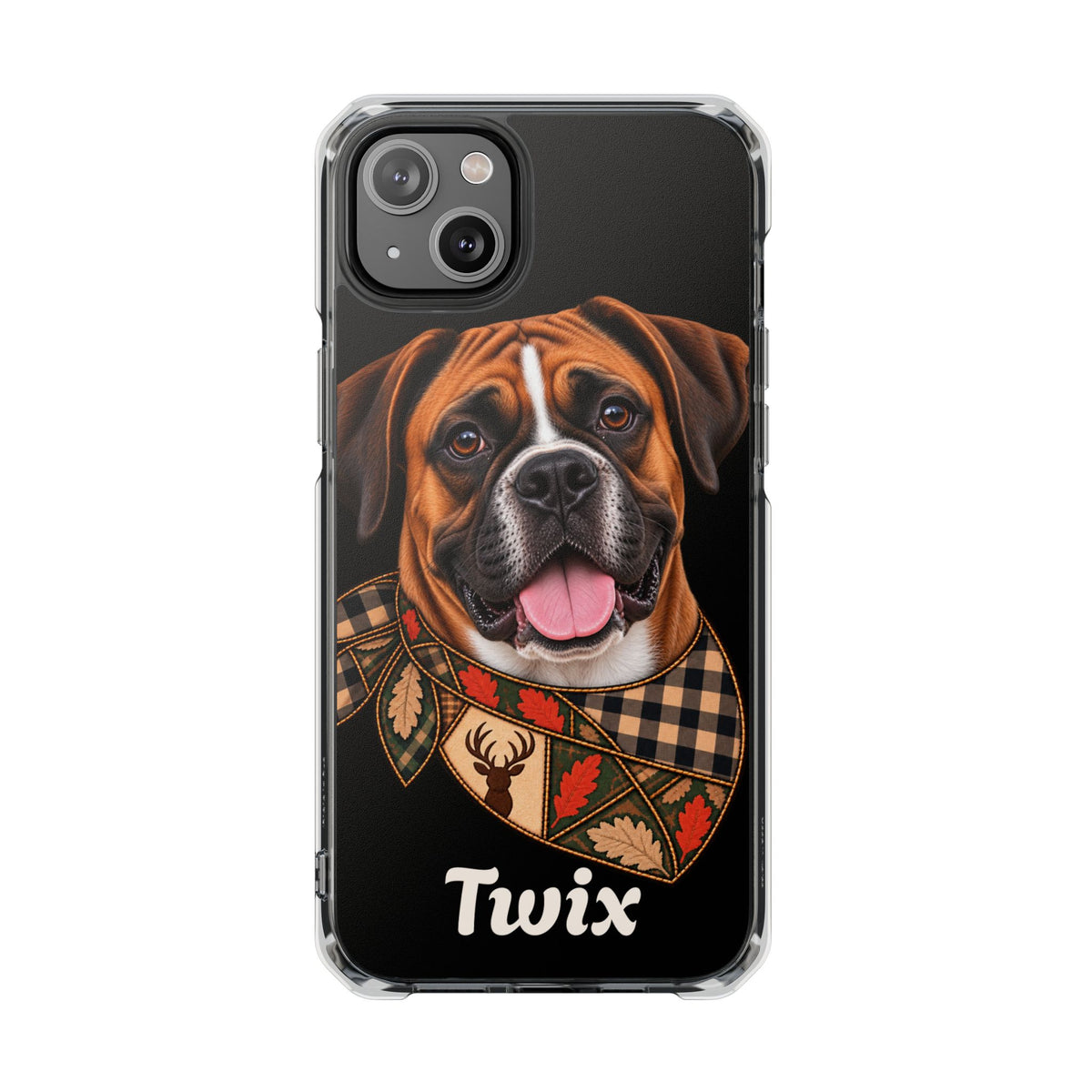 Clear Magnetic Phone Case — Boxer / Your Pet Personalized