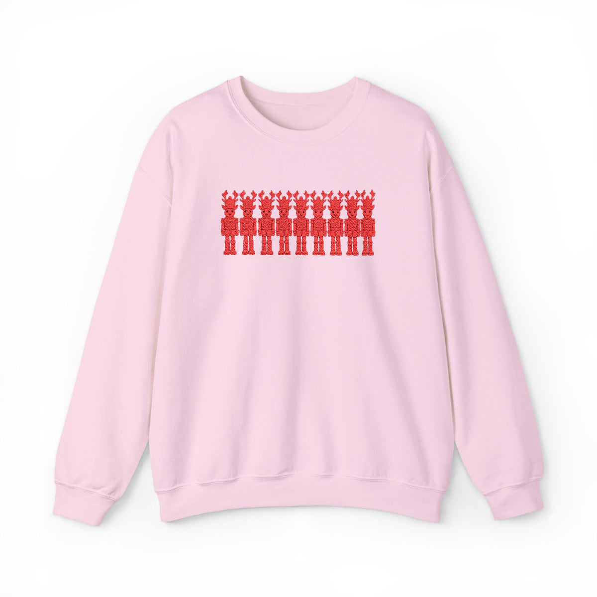 Red Nutcracker Christmas Sweatshirt | Embroidered Holiday Crewneck