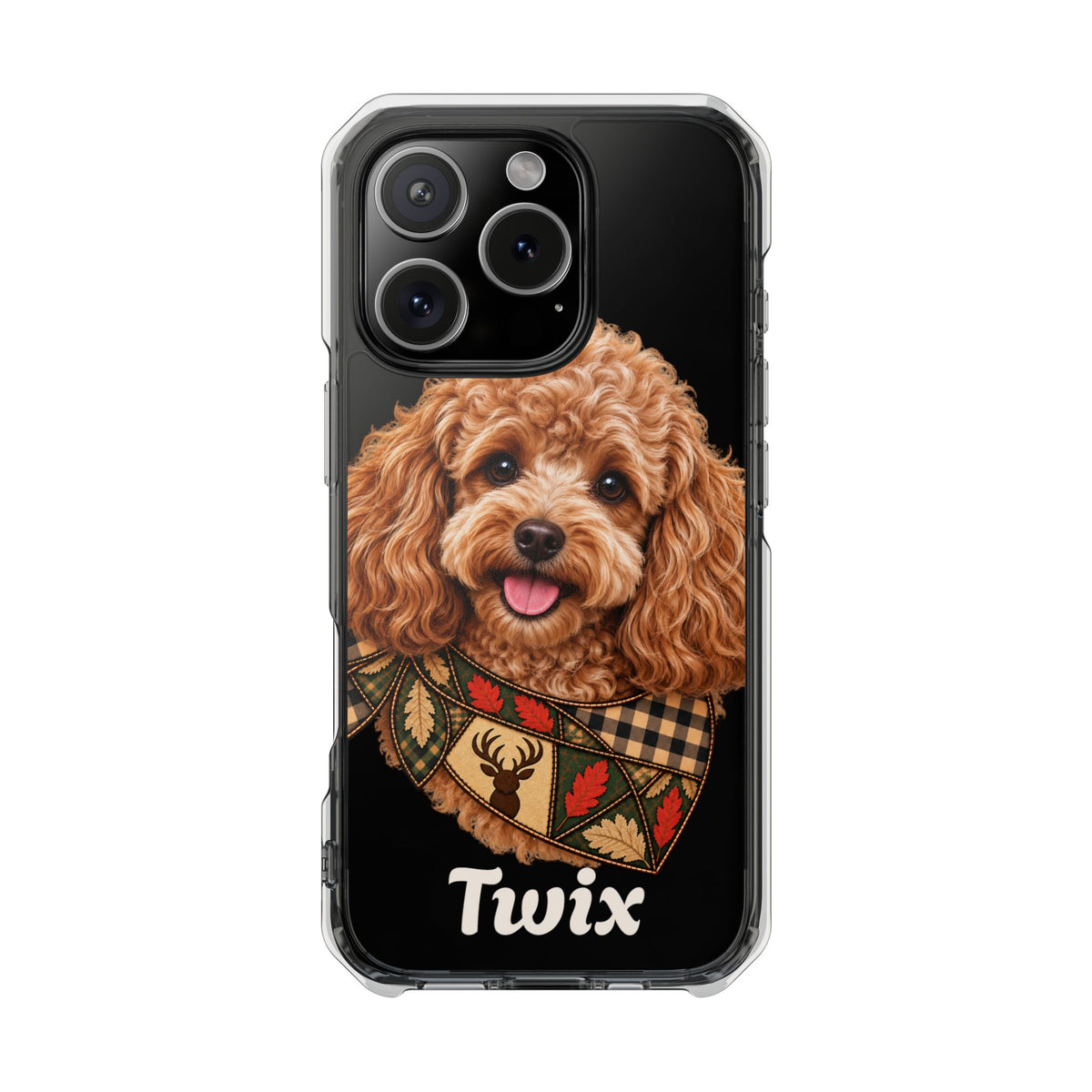 Clear Magnetic Phone Case — Poodle/Your Pet Personalized