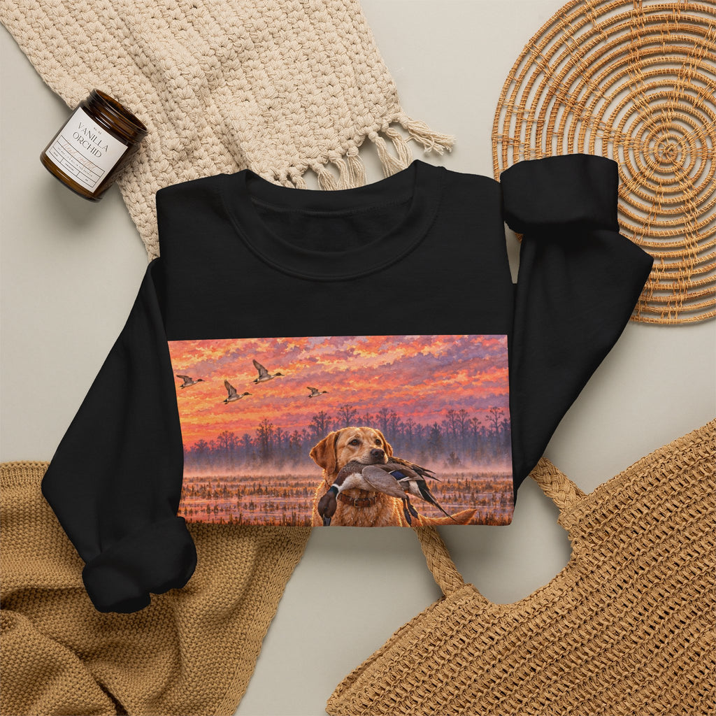 Golden Retriever Sunset Crewneck Sweatshirt