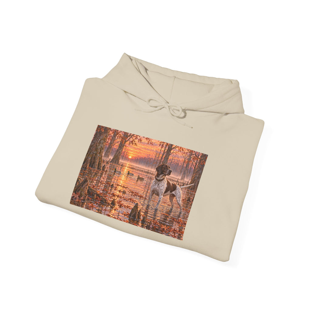 Autumn Retriever Hoodie — Dog Sunset Forest Hooded Sweatshirt
