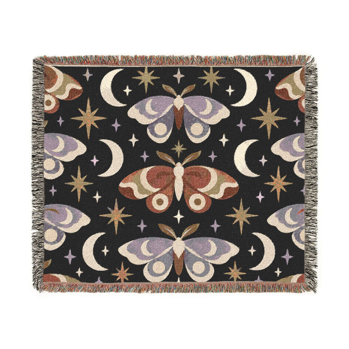 Celestial Moth Woven Blanket
