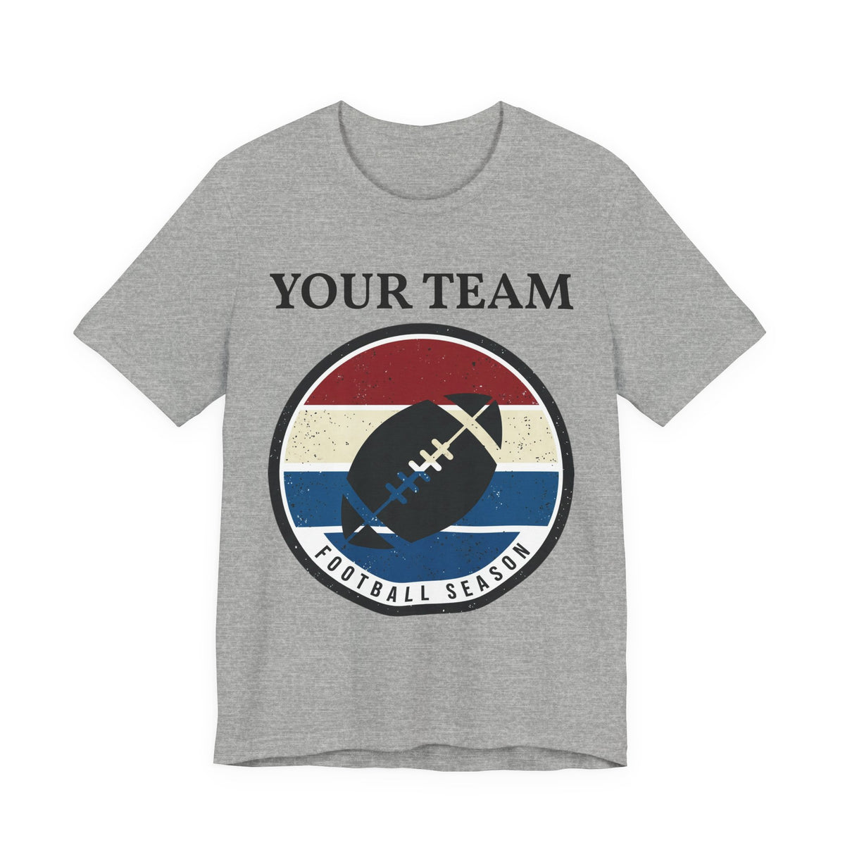 Retro Football Season Tee | Vintage Stripes Grunge Football Shirt