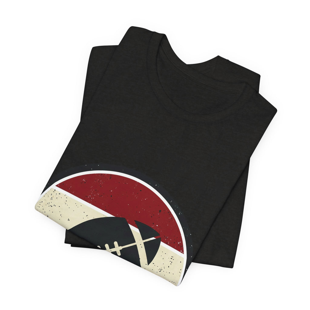 Retro Football Season Tee | Vintage Stripes Grunge Football Shirt
