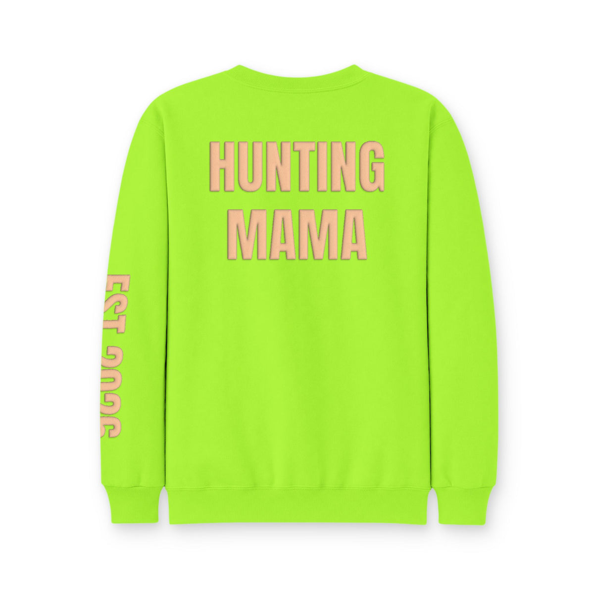 Personalized Hunting Mama Sweatshirt, Raising Them Wild, Hunter Orange Puff Sweatshirt, Custom Hunting Mom Gift