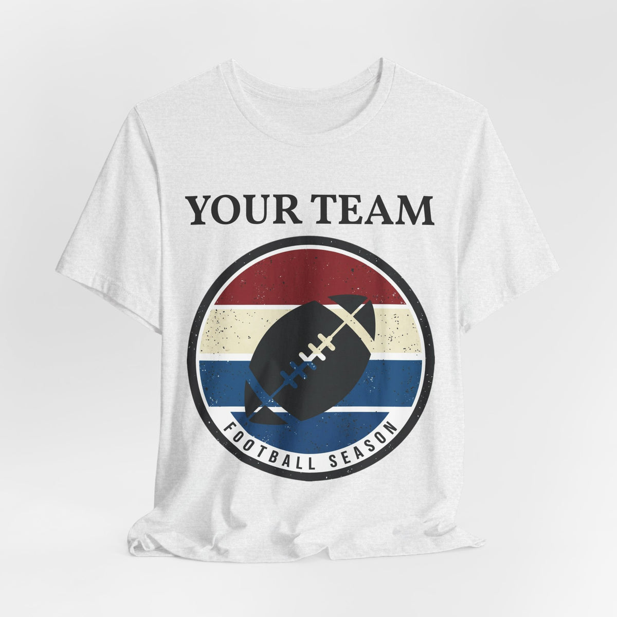 Retro Football Season Tee | Vintage Stripes Grunge Football Shirt