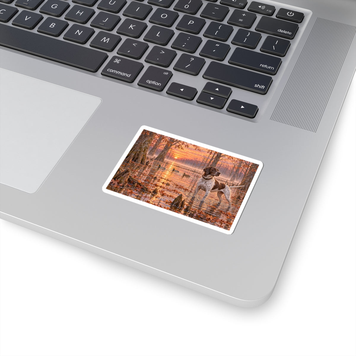 German Shorthaired Pointer Sunset Sticker — Hunting Dog Kiss-Cut Decal