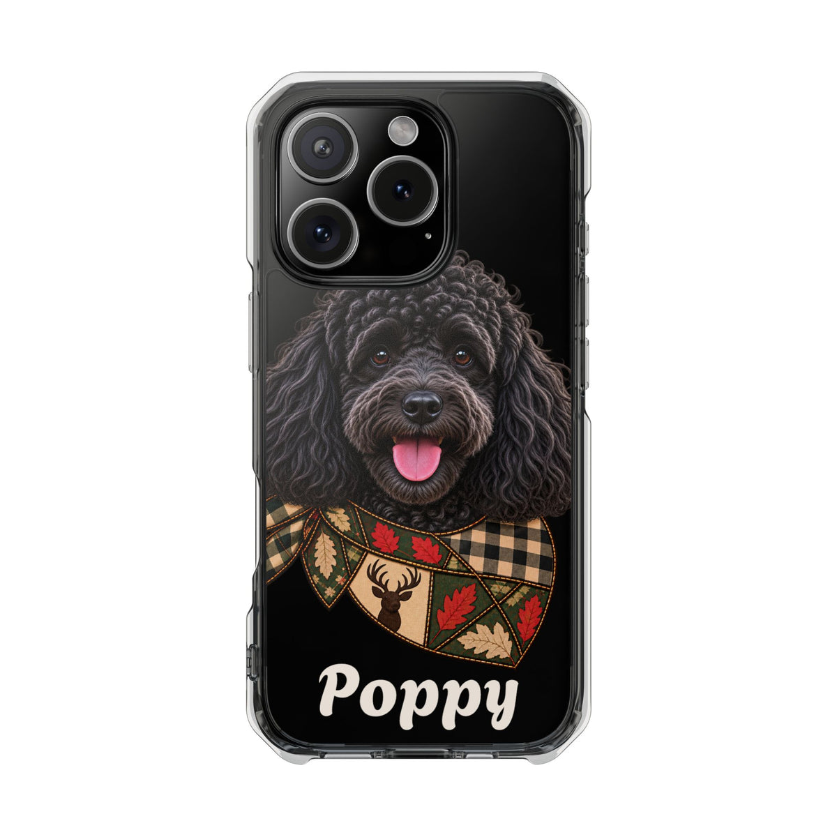 Clear Magnetic Phone Case — Poodle Personalized