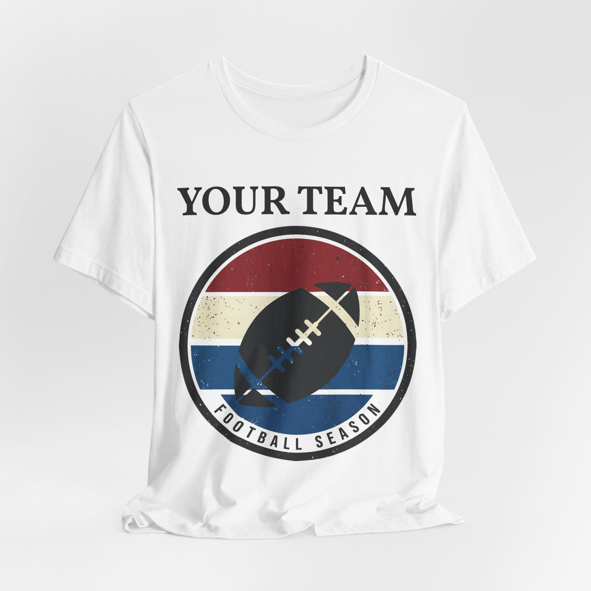 Retro Football Season Tee | Vintage Stripes Grunge Football Shirt