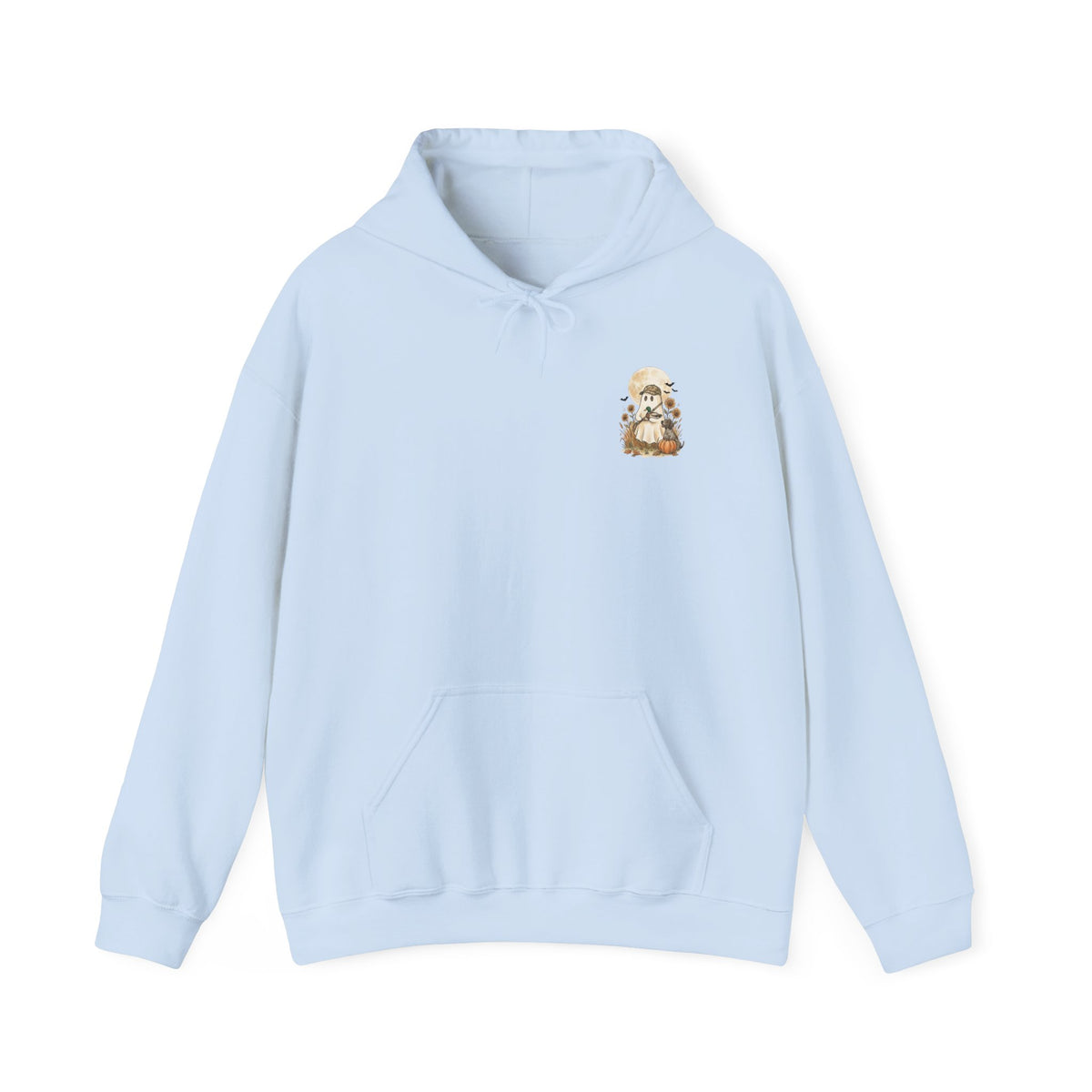 Spooky Hunter Skull & Pumpkins Hoodie | Halloween Cottagecore