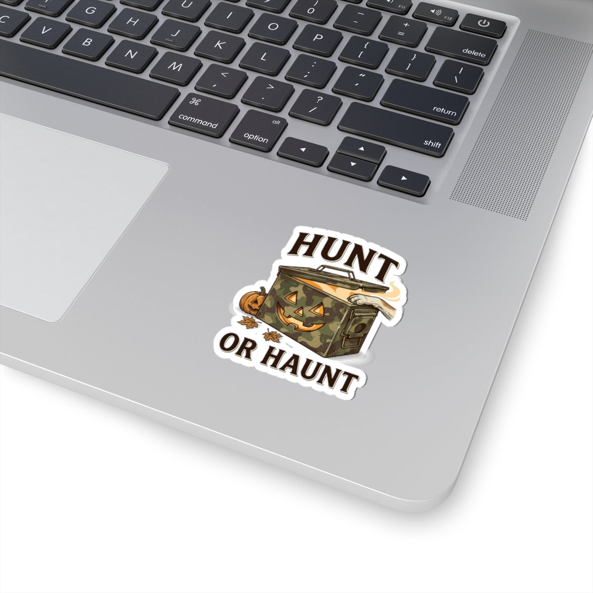 Hunt or Haunt Camo Ammo Can Halloween Sticker | Spooky Hunting Sticker